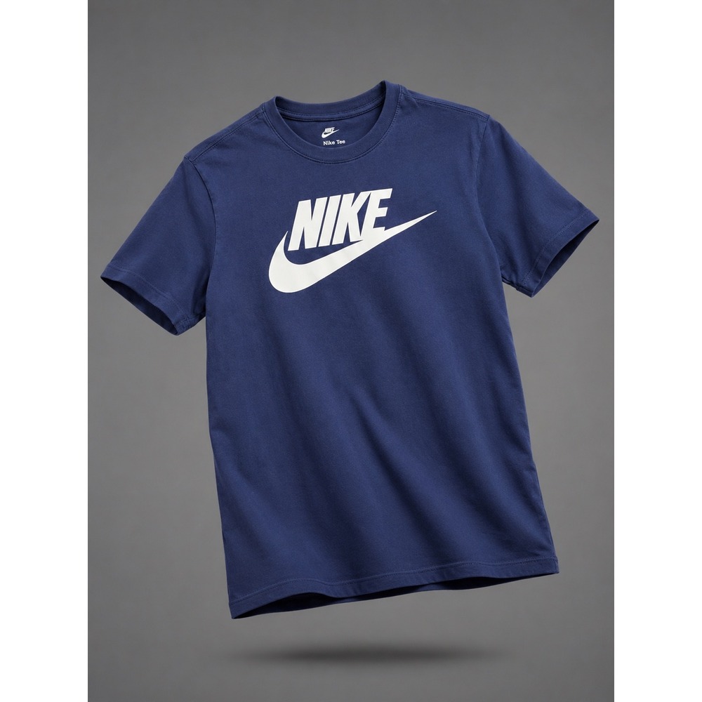 Nike Sportswear Futura Logo Graphic Tee Navy Blue Mens Size Medium AR5004-410